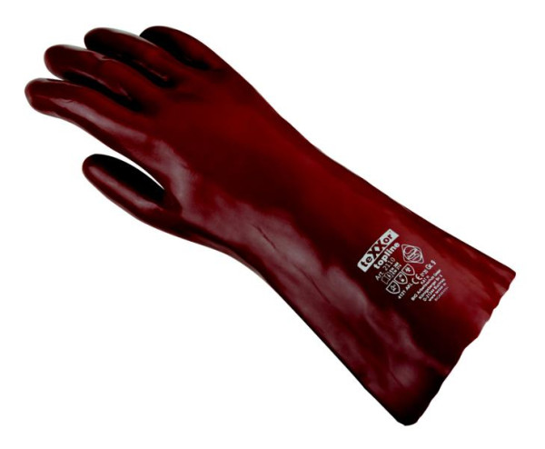teXXor chemicaliënbestendige handschoenen "PVC ROOD BRUIN", maat: 10, verpakking: 120 paar, 2110-10