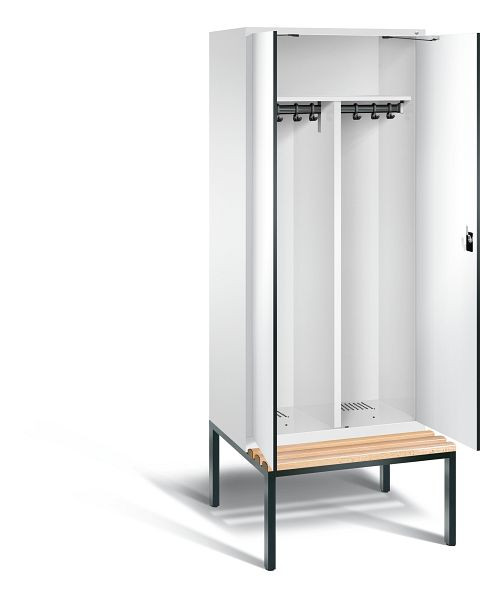 C+P zwart wit kastje Evolo, H2090xW810xD815mm, kleur: verkeerswit / decor wit, 48052-22 S10132