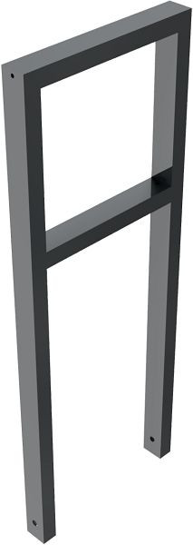 Schake leunbeugel van rechthoekige staalbuis, 60 x 40 mm, met dwarsbalk, totale breedte: 450 mm, thermisch verzinkt en gecoat DB 703, 457_045B
