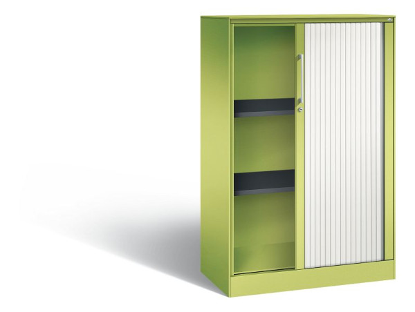 C+P rolluikkast Asisto, H1310xB800xD435mm, kleur: virid groen / verkeerswit, booggreep, 3 niveaus, 143033-000 S10080