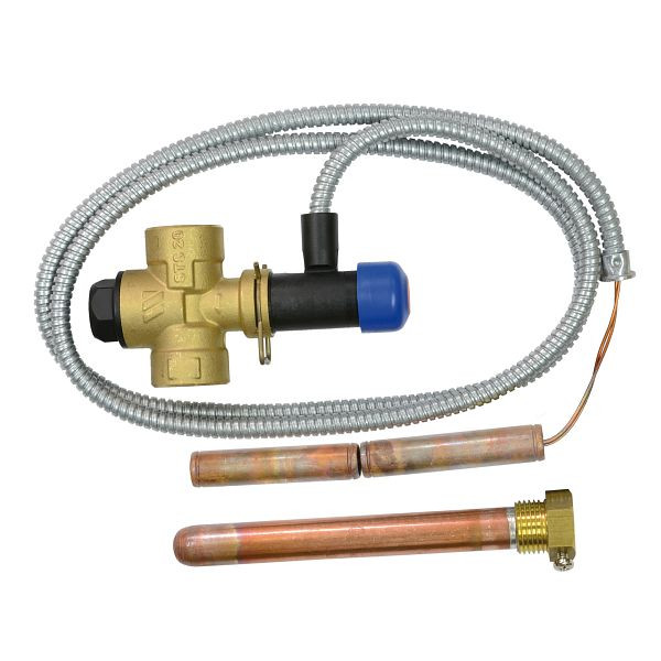 Solarbayer thermische afvoerbeveiliging DN 20 (3/4") met sensor en dompelhuls DN 15 (1/2"), 330000101