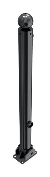 Schake slagboomstijl paal serie 475B Ø 76 mm, opklapbaar, zelfvergrendelend slot voor plugbevestiging, 475FUB