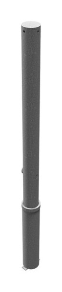 Schake afzetpaal, stalen buis Ø 76 x 2,6 mm, afneembaar, met driehoekslot, thermisch verzinkt, zonder oog, 476F