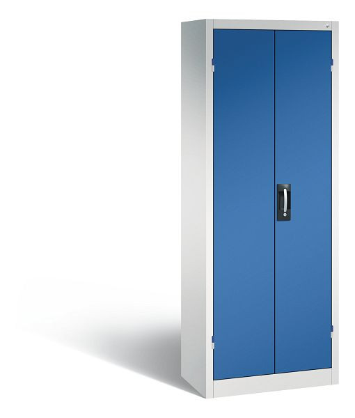 C+P Büro-Drehtürenschrank Acurado, H1950xB700xT400 mm, Lichtgrau/Enzianblau, 9236-05 S10006