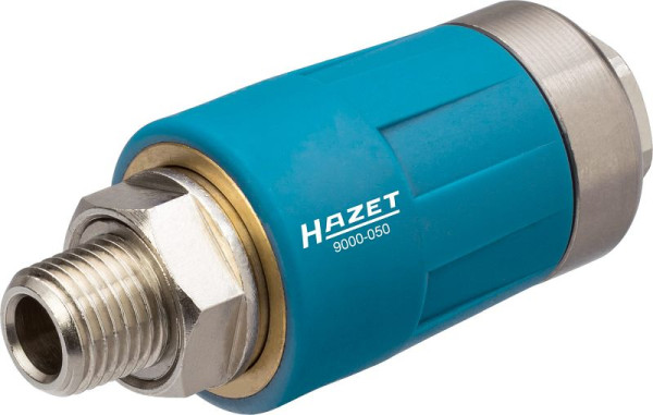 Hazet veiligheidskoppeling, geschikt voor alle luchtaansluitnippels, buitendraad (AG) 12,91 mm / 1/4", 9000-050