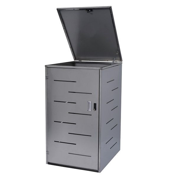 Mendler XL 1-/2-prullenbakhoes HWC-E83, prullenbakbox, uitbreidbaar 108x66x94cm, RVS 35kg, 73390+73391