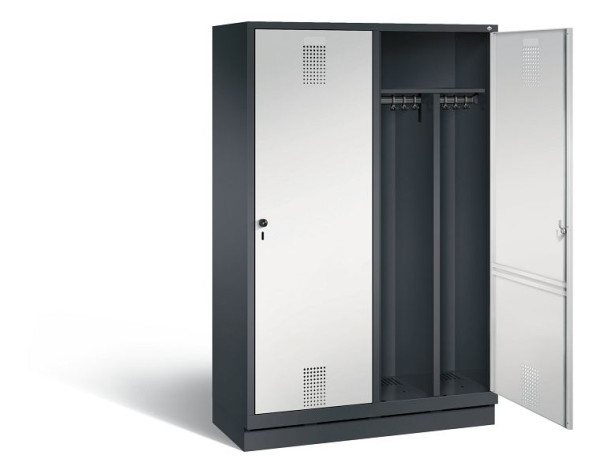C+P zwart wit kastje Evolo, H1800xW1190xD500mm, kleur: zwartgrijs/lichtgrijs, 48220-40 S10034