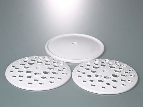 DENIOS pipetstandaard vervangingsset, met basisplaat en 2 geperforeerde platen, 309838