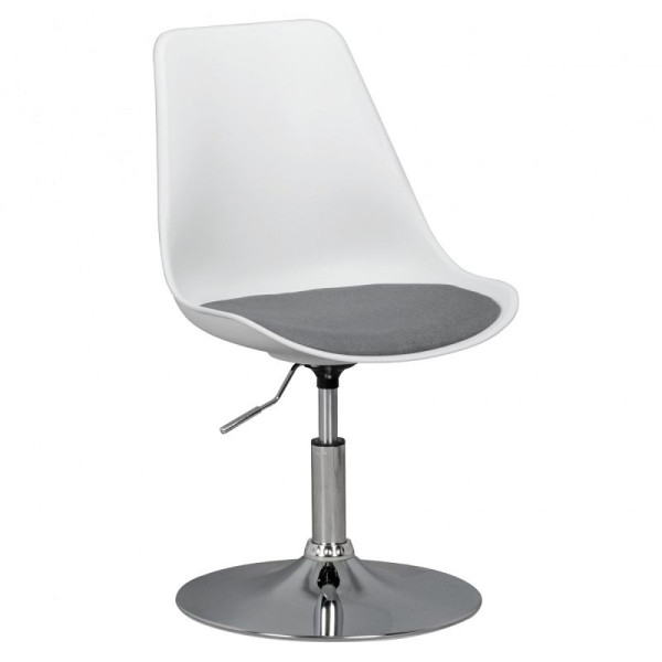 Amstyle Corsica draaibare eetkamerstoel wit/grijs, SPM2.006