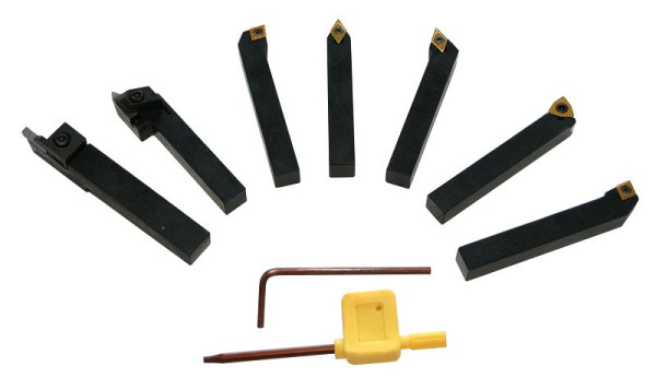 ELMAG draaigereedschapset voor wisselplaten, 7-delig, 20 x 20 mm, 88068