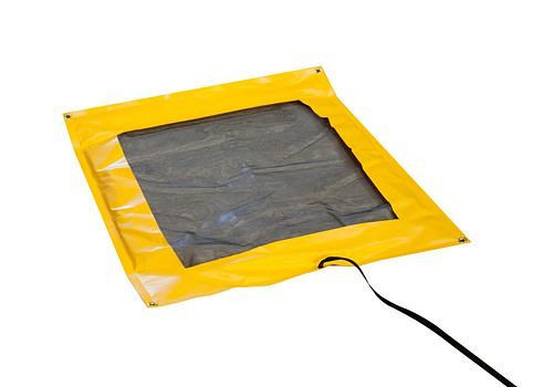 DENIOS opvouwbare herbruikbare lekbak met verwisselbare binder, 610 x 1370 mm, 12 l, 265-573
