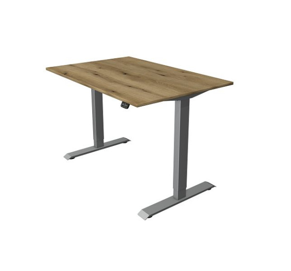 Kerkmann compacttafel B 1200 x D 800 mm, elektrisch in hoogte verstelbaar van 740-1230 mm, eiken, 10224055