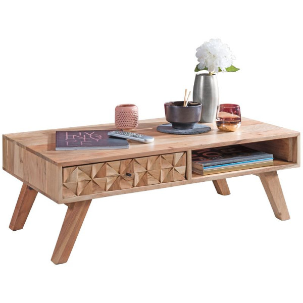 Wohnling salontafel REWA 95 x 35 x 50 cm massief acaciahout, WL5.599
