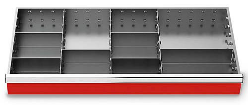 Bedrunka + Hirth lade-inzet T500 R 36-16, voor paneelhoogte 200 mm, 9-delig, 198-136-200
