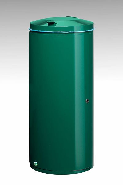 VAR afvalbak 120 liter met enkele vleugeldeur met dubbelbaardslot, mosgroen (RAL 6005), 28747