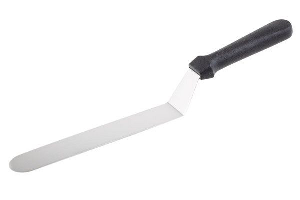 APS hoekpalet, 34 x 5 cm, flexibel roestvrijstalen mes, antislip polypropyleen handvat, zwart, 88935