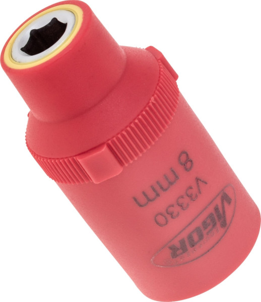 VIGOR VDE dopsleutelinzet, hol vierkant 12,5 mm (1/2 inch), buitenzeskantprofiel, 8 mm, V3330