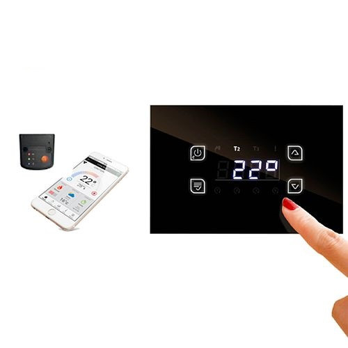 Environ GLH110 Glass Touch temperatuurverschilregelaar voor open haarden, houtketels, verwarmingscircuits, met WiFi-module, ENPACQ209000003
