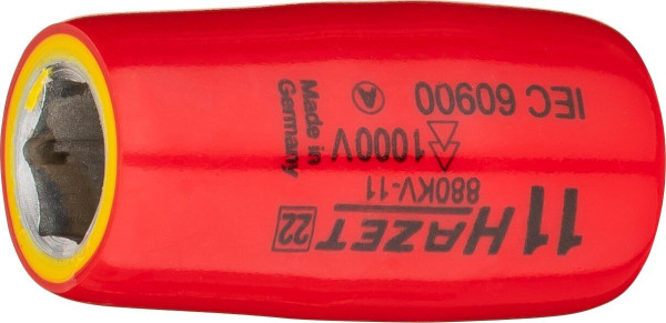 Hazet binnenzeskant, hol vierkant 10 mm (3/8"), 11 mm, kort type, 880KV-11