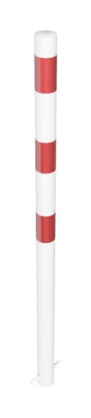 Schake afzetpaal stalen buis Ø 60 x 2,5 mm vast voor inzetting in beton, thermisch verzinkt en wit gecoat, 460B
