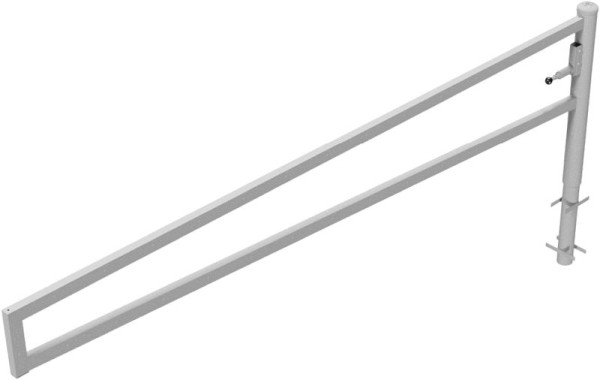 Schake draaipadbarrière, om in beton te plaatsen, thermisch verzinkt, totale breedte: 3500 mm, voor hangslot, 4013_35V