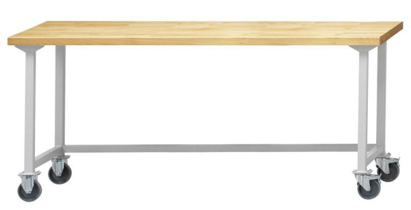 ANKE Werkbänke Arbeitstisch; fahrbar; 2000 x 700 x 890 mm; RAL 7035; Kunststoffschichtplatte 40 mm, 400.905
