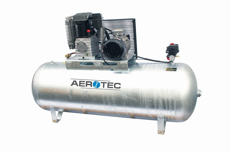 AEROTEC N60-500 Z PRO horizontaal - 400 volt gegalvaniseerde compressor oliegesmeerd, 2005323
