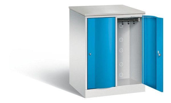 C+P XL lockerkast Resisto, H1077xB772xD640mm, kleur: lichtgrijs/lichtblauw, 8271-273 S10053