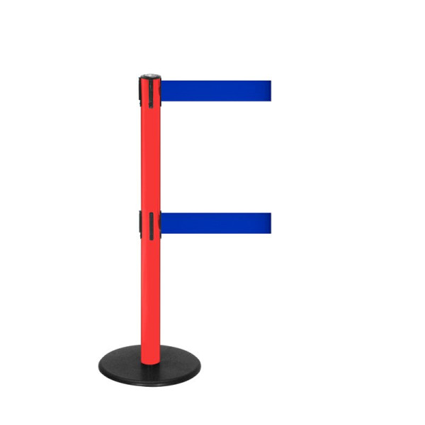 Stein HGS HGS personengeleidingssysteem -P-Line Duo-, rood, blauw, met magnetisch banduiteinde, bandlengte: 2 x 4 m, 14152-0304