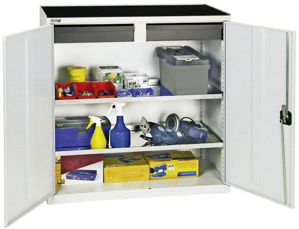 stumpf gereedschaps- en materiaalkast serie 3000, 7035/7035, 2 laden 100 mm, 2 badplanken, 3007207