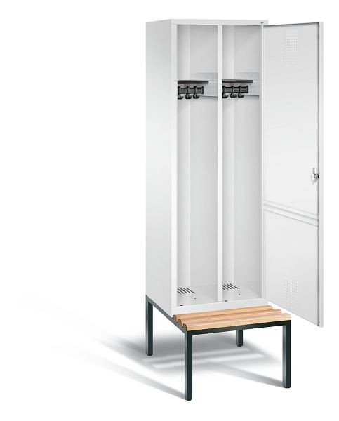 C+P zwart wit kastje Evolo, H2090xB610xD500mm, kleur: verkeerswit, 48250-20 S10098