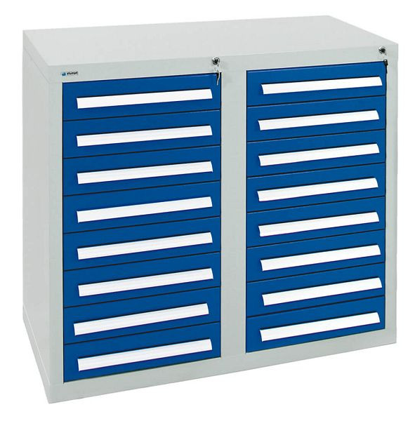 stumpf ladekast serie T-100 / 35-2, RAL 7035/5010, 16 laden (16 x 100 mm), 8152174