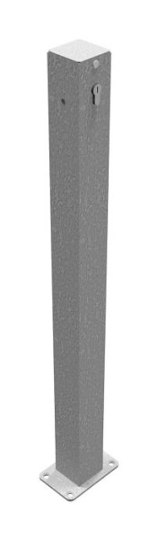 Schake slagboom kettingpaal stalen buis 70 x 70 mm sluitmechanisme, met profielcilinderslot, thermisch verzinkt, zonder oog, 4711P