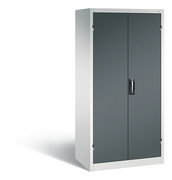 C+P Büro-Drehtürenschrank Acurado, H1950xB930xT600 mm, Lichtgrau/Anthrazit, 9290-05 S10045