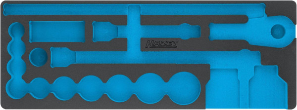 Hazet 2-componenten zachtschuim inlay, 2-componenten zachtschuim inlay, leeg voor 1002, 1002 Z Afmetingen / lengte: 570 mm x 220 mm, 163-399L