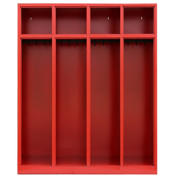 Lüllmann brandweerkast, 4 compartimenten, 1800 x 1170 x 500 mm, vuurrood, 510840