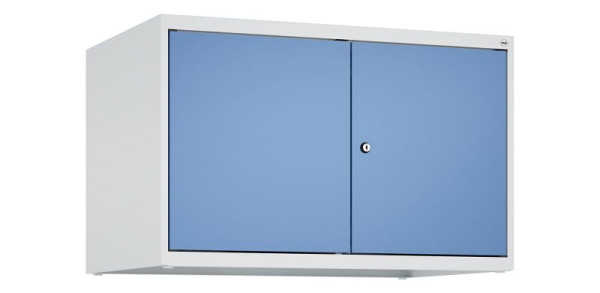 C+P Schrankaufsatz Classic PLUS, C Aufsatzschrank Classic PLUS, 2 Abteile, 500x800x500mm, 7035/5023, Zylinderschloss, 080092-22 S10020