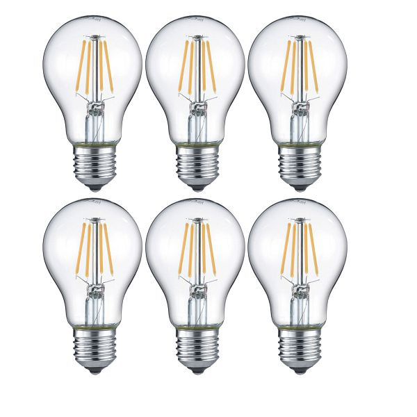 Mendler Trio LED lichtbron RL187, gloeilamp gloeilamp, E27 4W EEK E, warm wit, set van 6, 3x65345