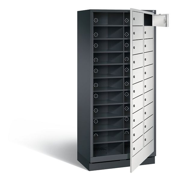 C+P wasautomaat Evolo, H1800xW810xD500mm, kleur: zwartgrijs/lichtgrijs, 48160-210 S10113
