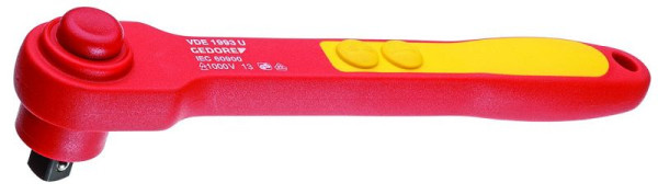 GEDORE VDE-omschakelratel 1/2" met drukknopontgrendeling, 6123910