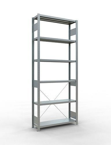 Schulte legbord, basisveld, 6 opbergniveaus, kruisschoor, vakbelasting 250 kg, 1060 x 336 x 2500 mm, 278739