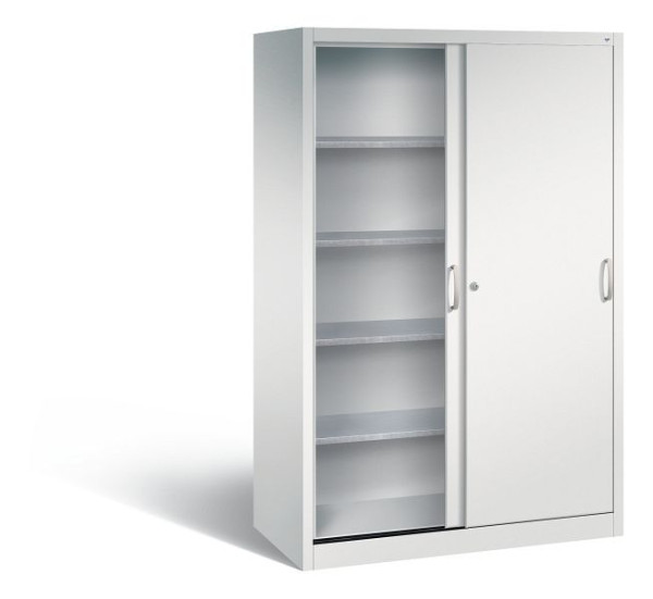 C+P schuifdeurkast Acurado, H1950xB1200xD600mm, kleur: lichtgrijs, beugelgreep, 2069-00 S10079