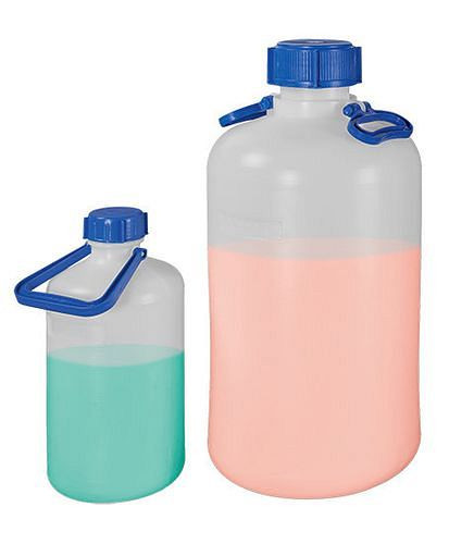 DENIOS wijdhalsflessen van PE-HD, 2 handgrepen en schroefdop, 50 liter, 281-915