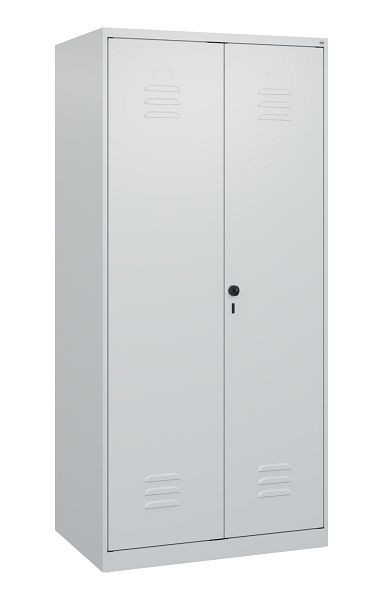 C+P Umkleidespind Classic PLUS SW, 2 Abteile, 1700x800x500mm, 7035/7035, Drehriegel, 0800027-22 S10008