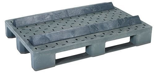 DENIOS Europallet, van PE-RE, 800 x 1200 x 200 mm, met 3 lopers en 2 langswiggen, VE 5, 312669