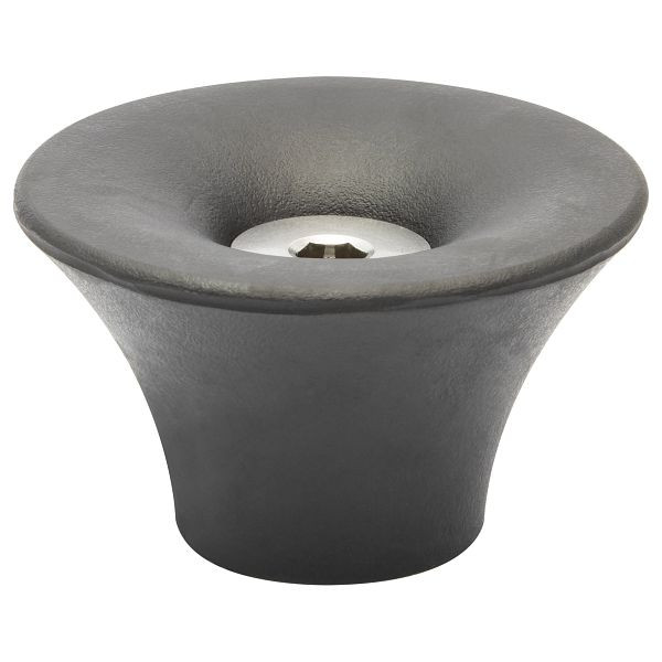 WAGNER Bodentürstopper EH5202 Durchmesser 50mm, Höhe 29,8mm, schwarz, SB, VE: 4 Stück, 15520211
