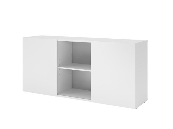 Hammerbacher dressoir met schuifdeuren 1780, 2 OH, romp: wit / voorkant: wit, 160 x 42 x 74,8 cm (BxDxH), V1780/B/W