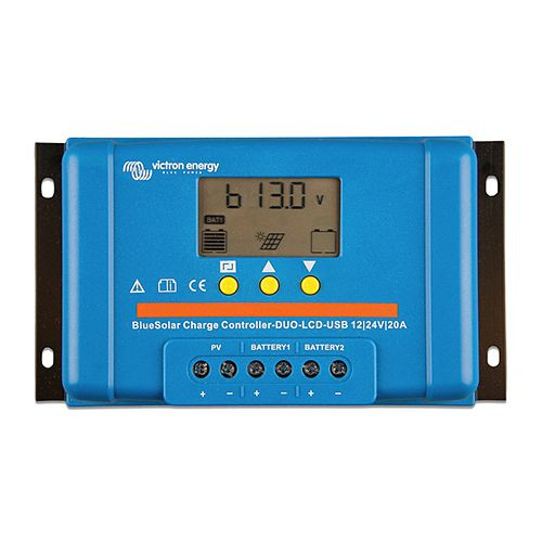 Victron Energy zonnelaadcontroller BlueSolar PWM DUO-LCD & USB 12/24V-20A, 321953