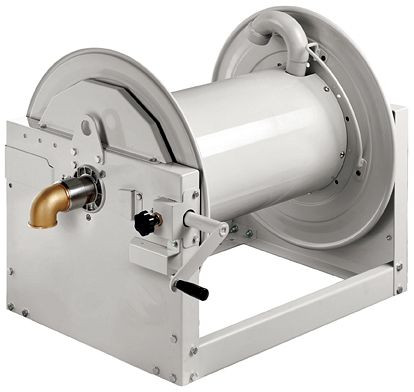 Ebinger slanghaspel HMI 700, gelakte stalen behuizing, slang max. 35m - 2" (63mm OD), gelakte stalen behuizing, 20bar/90 °C, 6.700.230.550