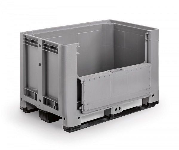 ALPHA palletbox 1200x800x780 mm gesloten met uitneemklep en 3 geleiders, 190